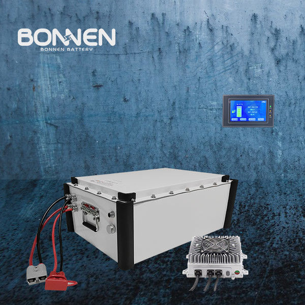 96V 4,8KWH 50Ah Li-Ionen-Boot-Batterie-Pack Fernbedienung LCD-Monitor Aluminiumgehäuse